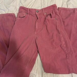 zara pink corduroy pants